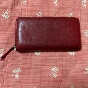 Yves Saint Laurent Burgundy Leather Accessory